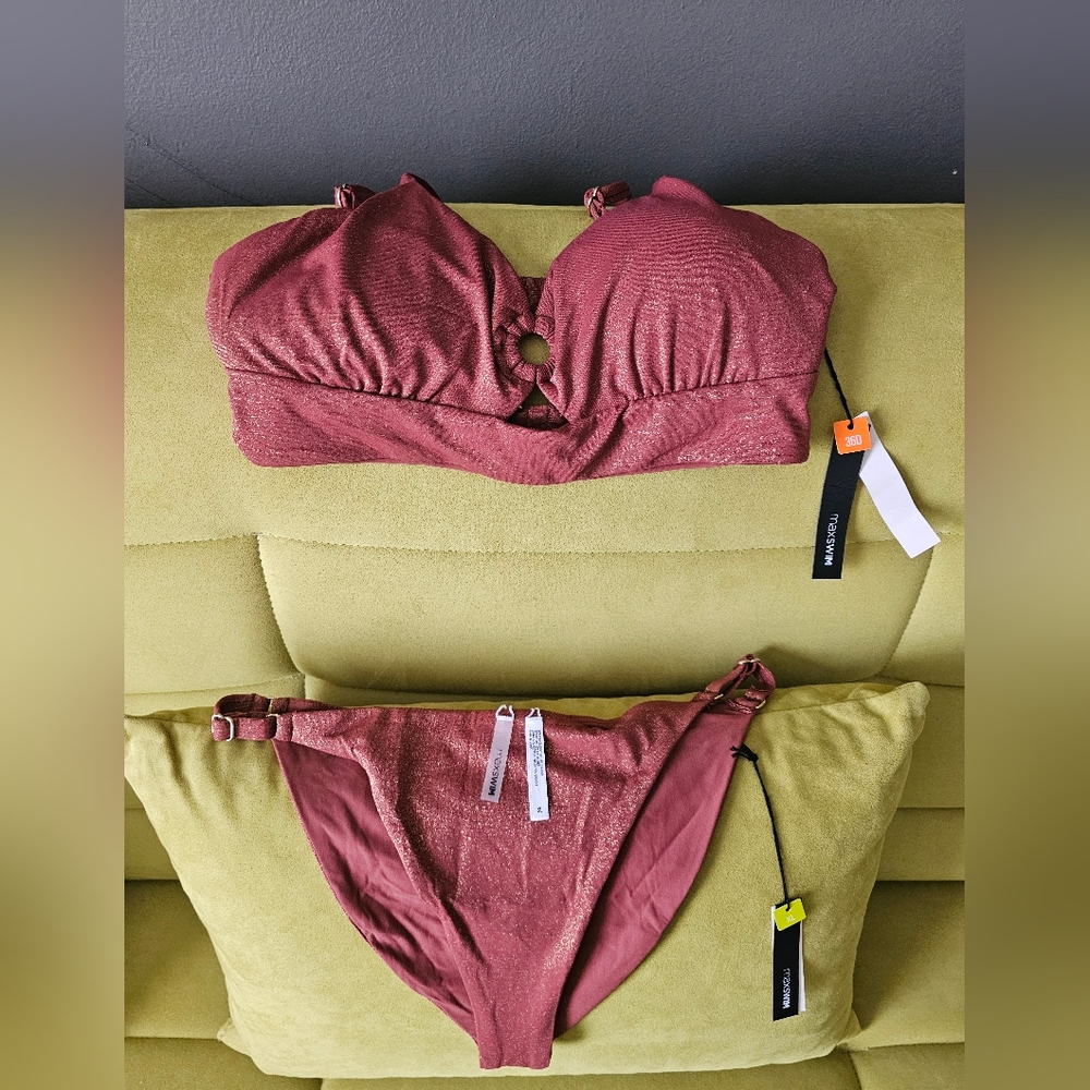 Maxswim Spice Shimmer Bikini Set Top 36D Bottom XL